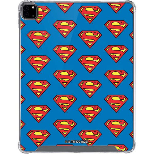 DC Comics Superman Logo Pattern iPad Pro 12.9in (2020) Clear Case